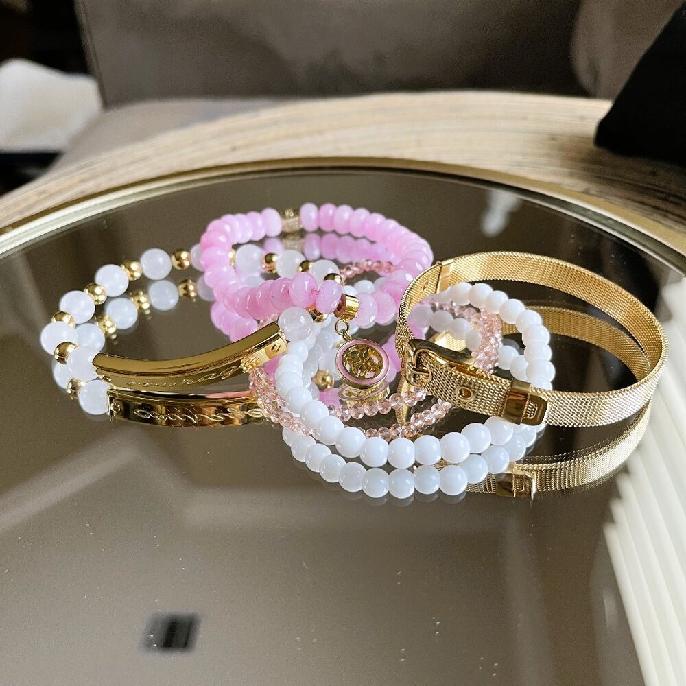 Rustic Cuff Set Five Stackable Bracelets Set Cour… - image 3